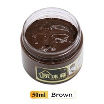 가죽 복원제 염색약 라이트 브라운 leather repair paste leather paint for car seat 소파 핸드백 스크래치 균열 50ml leather, 50ml 브라운