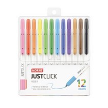 저스트클릭 네임펜F 12색세트 0.7mm 세트 모리스, 없음