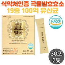 속편한 곡물발효효소 분말 100억유산균 소화 프로바이오틱스 식전 식후 기능 식약처인증 2통, 30포