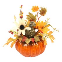 인테리어편집샵 스톤오브제 공예 인공 호박 메이플 나뭇잎 베리 가 홈 장식 테이블 탑 중앙 할로윈 추수 감사절, 03 Green bay melon