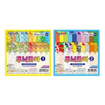 종이나라 2500 무늬모아 1번 2번 고급용지 색종이 꽃무늬 무늬, 1. 2500 무늬모아 (1번) 1갑(10개입)