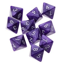10 조각 8 면체 주사위 d8 다면체 주사위 dnd 파티 테이블 보드 게임 주사위 세트