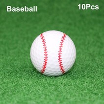 골프공 컬러 로스트볼 10Pcs 참신 연습 골프 공 야구/테니스/축구/당구 선물 키즈 남자 여자, 01 baseball
