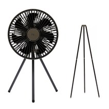 신흥클라스 LED 감성 캠핑선풍기 SAFN -1000, 카키선풍기+삼각대L