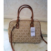 MICHAEL KORS SIGNATURE 38S2XMKS3J BG/CAM/LUGO LG SATCHEL RETAIL PRICE $398