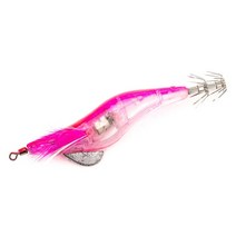 LED 빛나는 새우 오징어 밤 낚시 오징어 지그스 루어베이스 미끼 물고기 태클, 핫 핑크