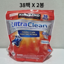 커클랜드시그니춰 울트라클린 캡슐세제, 38팩, 2봉