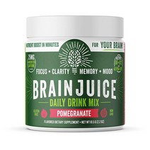 BrainJuice Daily BrainPower Mix 석류씨 추출물 알파 GPC 유기농 녹차, Pomegranate