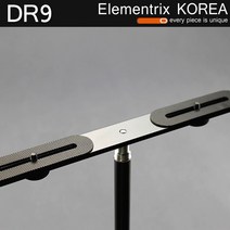 엘리멘트릭스 사진 촬영용 스트로보 플래시 홀더 일자형 조명 브라켓(더블) DR9, 1개