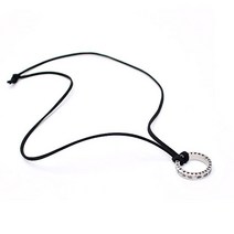 ( 1+1)세무 가죽 목걸이 줄 반지를 목걸이로-남성 여성 샤무드끈 가죽끈 가죽줄