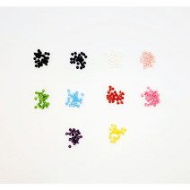 5mm 볼록 미니콩단추(10개) 컬러선택 인형눈 인형옷만들기부자재, 화이트
