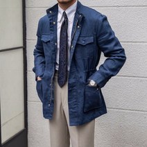 시원한자켓 여름자켓 남자린넨자켓 봄 남성 린넨 비즈니스 작업 재킷 포켓 허리 조절이 가능한 슬림 피트 얇은 카고 코트 빈티지 캐주얼 겉옷 100%