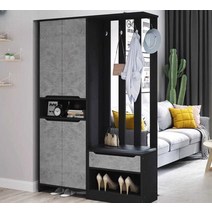 공간분리 현관 수납장 가벽 파티션 사무실 칸막이, 타입B길이120폭34높이182