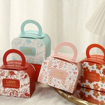 선물상자 선물 포장 박스 손잡이 핸드 메이드 케이크 디저트 답례품 고급 케이스 오렌지대