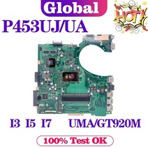 KEFU 노트북 메인 보드 CPU i3 i5 i7 GT920M/UMA 메인 보드 ASUS P453UJ PRO453U PE453U PX453U P453UA P453U 용, I3-6100U UMA