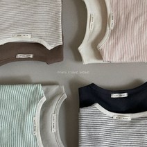 (바배)미니로브 베이비 백일 6개월 돌전후 아기 베베 7부원플원 기본티 이너 데일리