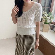 르엠마 꽈베기 반소매 루즈핏 여자 반팔 나트 79861