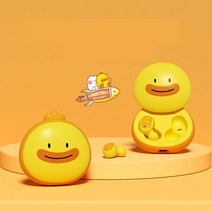 베이리인스 귀여운 블루투스5.1 이어폰 여성이어폰, 오리모양1개