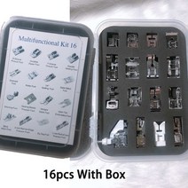 산업용미싱기 8211pcs 재봉틀 노루발 피트 키트 세트 상자 형제 가수 janom 발, 16pcs 상자