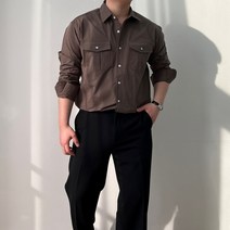 남자 치노 바이오 면 투포켓 캐주얼 셔츠 3Color