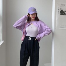 셀러허브(잡화) 여자 가을 절개 컬러 볼레로 맨투맨 긴팔티셔츠