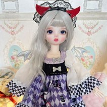 30cm BJD 인형 수제 메이크업 얼굴 관절 1/6 옷 부드러운 가발 비닐 헤드 바디 컬렉션 여아용 장난감 선물, [01] whole doll 30cm, xiaoemo