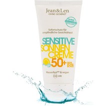독일 진앤렌 Jean & Len Sun Cream 50+ SPF 50+ 센시티브 선스크린 페이스 선크림 50ml, 3팩
