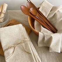 목화베리 키친크로스 테이블매트 면거즈 린넨 체크, 네이비체크, 1개