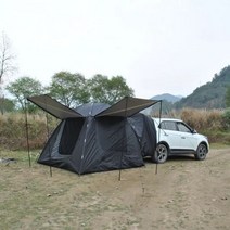 대형 차양 후면 SUV 텐트 밴 리어 해치 자동차 뒷문 6 인용, **무료배송**블랙