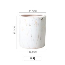 홈가드닝 거실 큰 화분 도자기 특대 사이즈 대구경, 대리석스타일, 화이트(中)