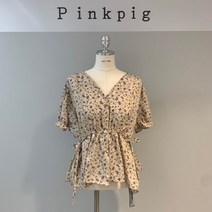 핑크피그 로즈 옆끈 블라우스(PPA2BL2103)
