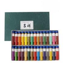 봉채 물감 민화 채먹 한국화물감 길상분채 동양화, 30색 1 단일 상자