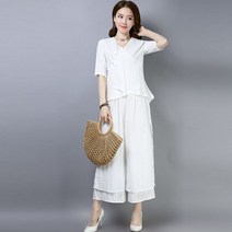 예쁜 여성 면마소재 투피스 생활한복 승복 법복 절복 개량 엄마큰옷
