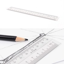 핵심문장 밑줄 투명 반투명 휘어지는 자 학생자 투명자 제도용, 1개, 20cm