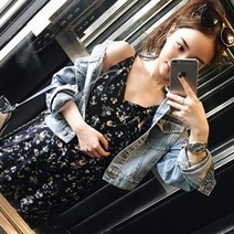 봄날 민소매원피스 나시원피스 랩 플레어 쉬폰 루즈핏