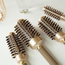 열전도 높은 드라이 헤어 롤 빗(4size) 고급 볼륨 고데기 두피 남자 브러시, 1개, 실버 대(53)