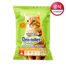 LG유니참 데오토일렛 사막화방지 소취 항균 모래 4L, 단품, 단품