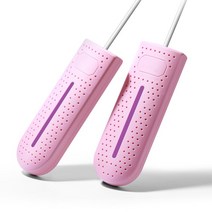 미니스타일러 휴대용의류관리기 신발 건조기 UV 살균 220V 구두 12W 휴대용 랙 히터 Secador 탈취제 제습기, 03 pink EU Plug, [03] pink EU Plug