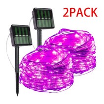 LR LED 태양 빛 야외 방수 요정 갈 랜드 문자열 조명 크리스마스 파티 정원 램프 장식 7/12/22/32 M, 2PCS pink, 10M 100LED