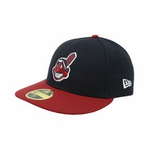 뉴에라 59Fifty 모자 남성 MLB Low Profile 클리브랜드 Indians Blue Red 5950 캡