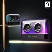 [로이체] 트렌스페어런트 TWS 블루투스 스피커 BTS-360 [듀얼페어링/블루투스5.2/LED/대용량배터리]