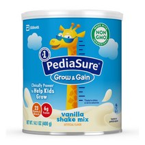 PediaSure Grow &게인 쉐이크 믹스 파우더 바닐라 14.1oz(400g) 3팩PediaSure & Gain Shake Mix Powder Vanilla 페디아슈어 그로우&게인 (400g) 3팩, 400g, 3개