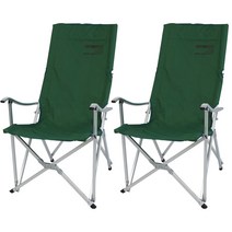 원스위크라이프 롱 릴렉스 캠핑의자 특대, 카키 x 2개, 실버 프레임