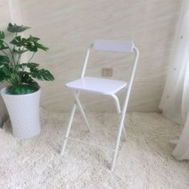 접이식 홈바의자 바스툴 높은 간이 사각 바체어 편한 키높이 낮은 카페 대기 아일랜드 의자, 화이트(70CM)