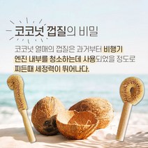 코코도넛 브러쉬 와플팬 세척솔 제로웨이스트 수세미, 코코넛 롱브러쉬