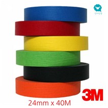 선명한색 초등학생 만들기용 칼라테이프 번지지않는 주방용 카바링 마스킹, 3M 흑색