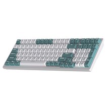 KEYXGSUL K98 유무선 5.0 PBT 이중사출 키캡 RGB핫스왑 게이밍 기계식 키보드 TTC축, 유무선 5.0 ×TTC 적축 녹색