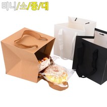 민무늬 정사각형 종이가방 초밥 쇼핑백 10개 답례품가방 선물, 단일사이즈