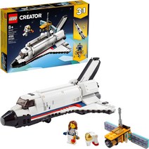 LEGO Creator 3in1 우주 왕복선 어드벤처 빌딩 키트 로켓과 창의적인 재미를 좋아하는 아이들을 위한 멋진, 한개옵션0