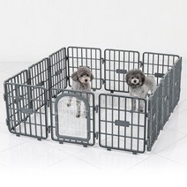 딩동펫 반려동물 펜스 코지 울타리 11p + 안전문, 라이트 그레이